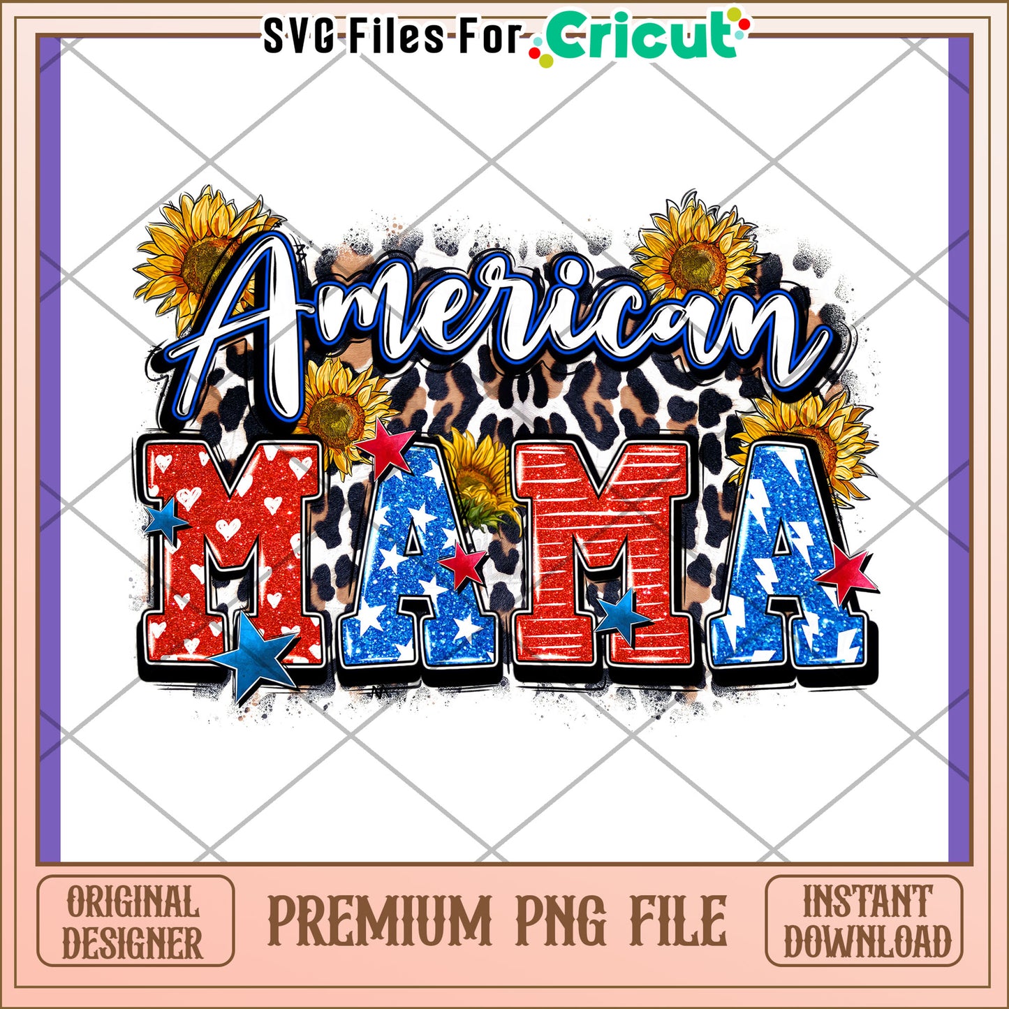 American Mama PNG Design, Sunflowers