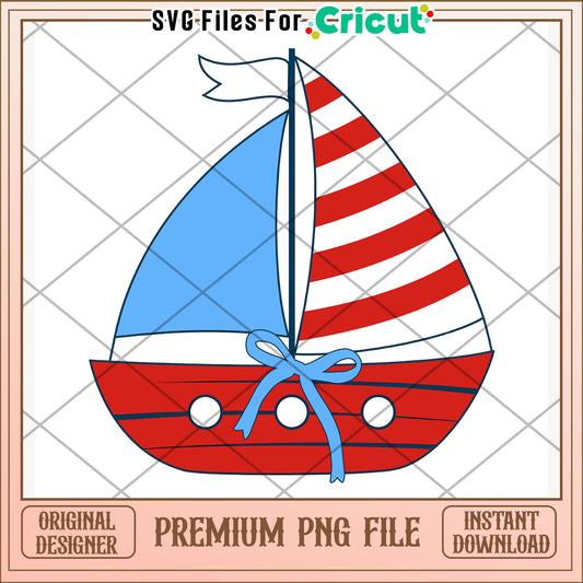 American boat casual design png, celebration vibes png, patriotic theme png