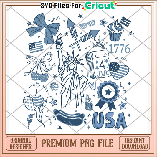 American celebration day png, independence vibes png, patriotic theme png