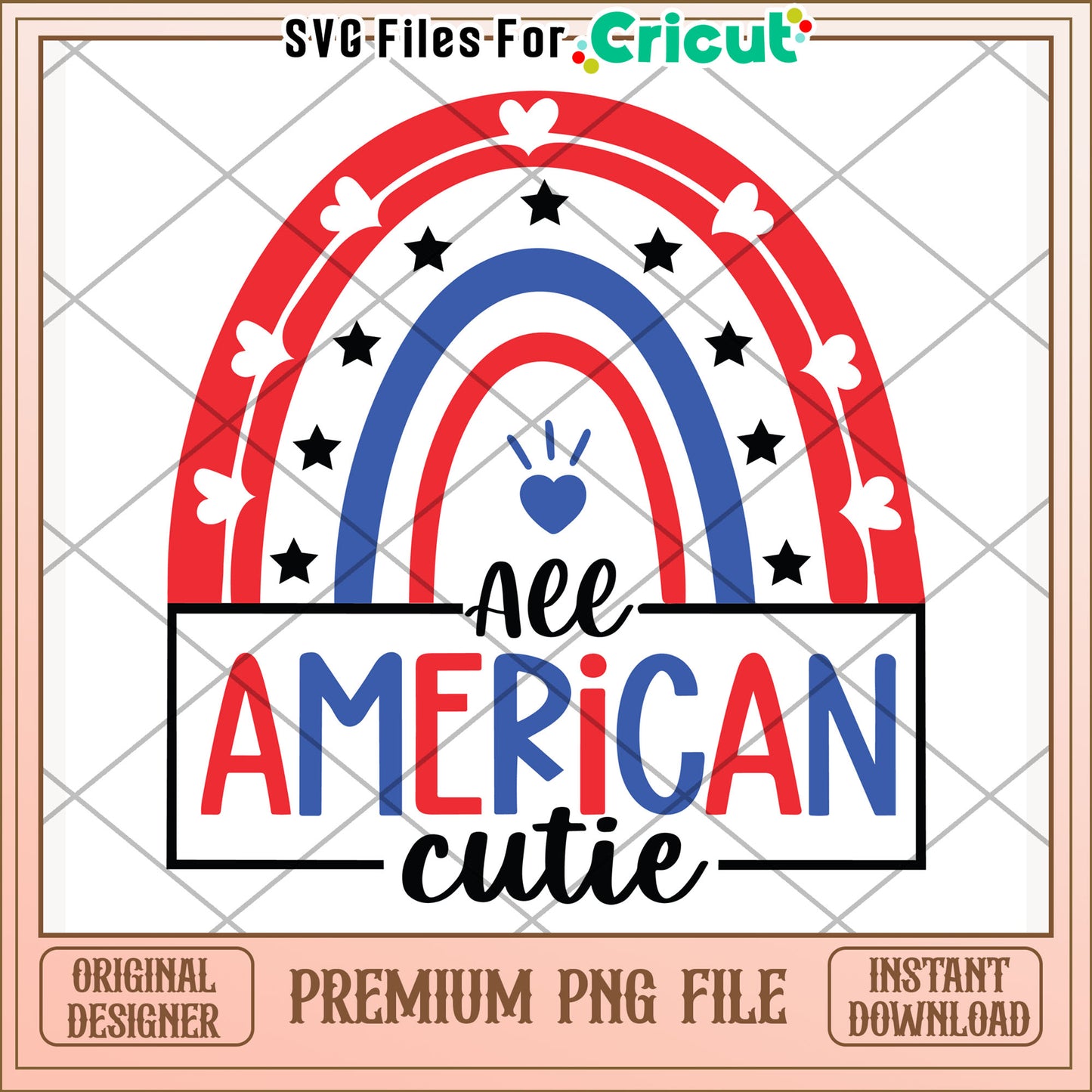 American cutie png, playful phrase png, independence day png