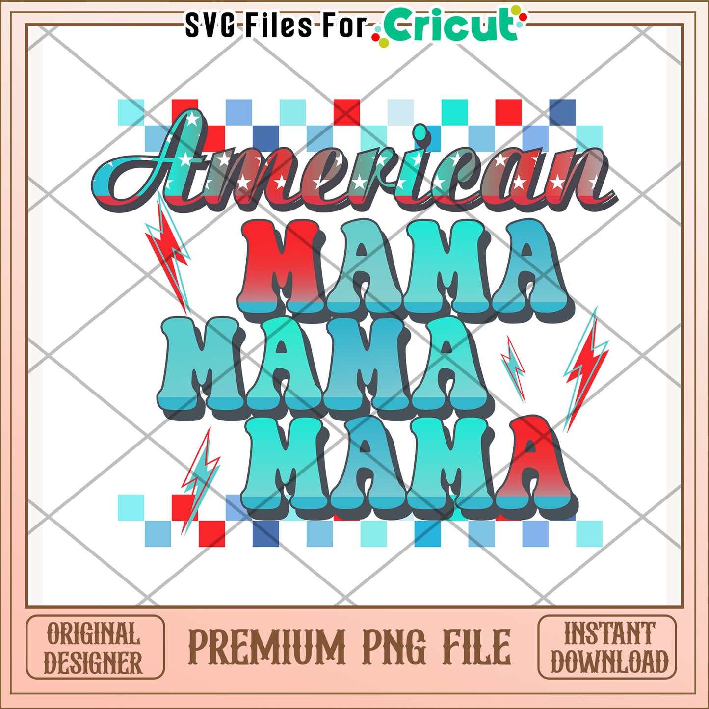 American mama png, patriotic phrase png, usa pride png