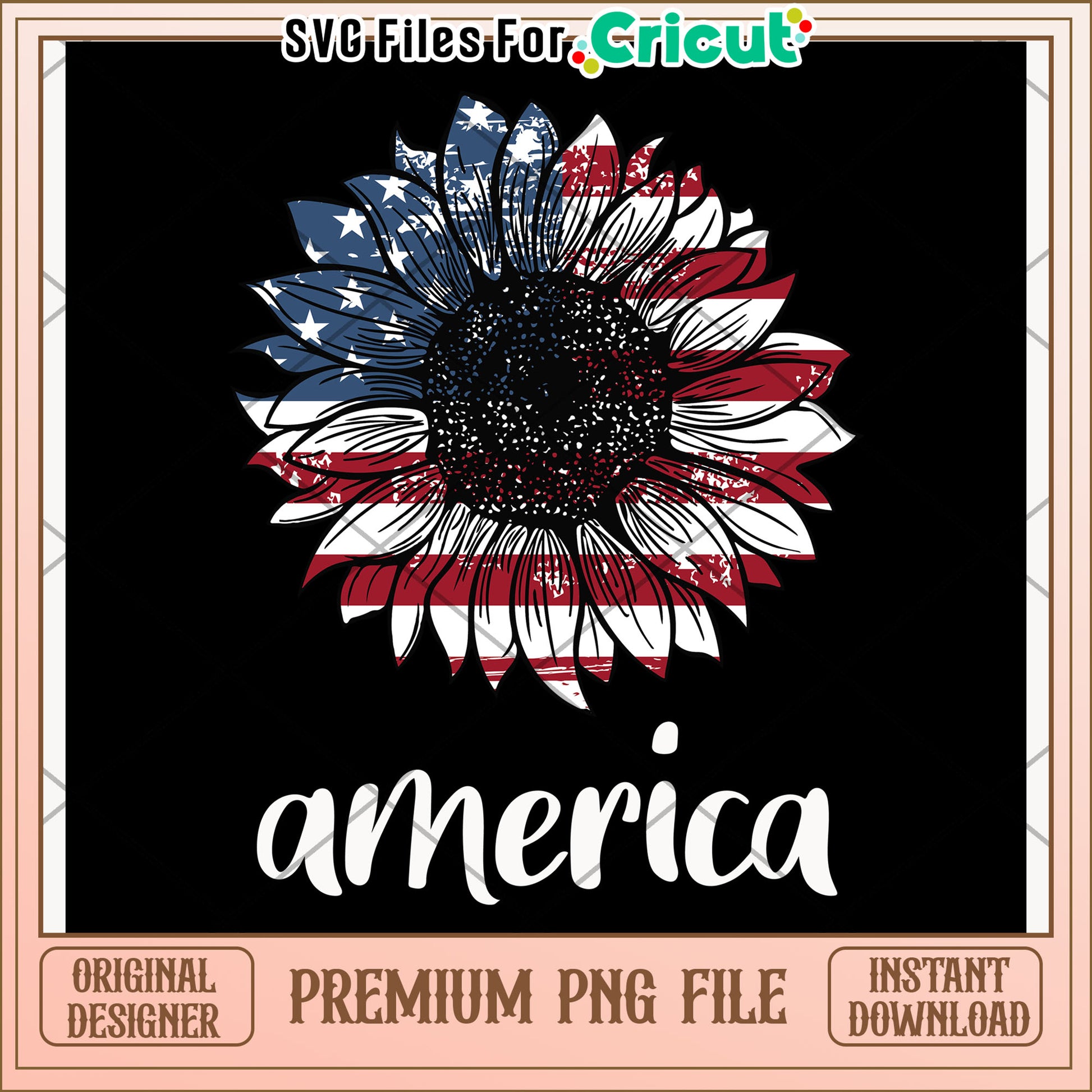 American sunflower png, bright flower png, independence day png