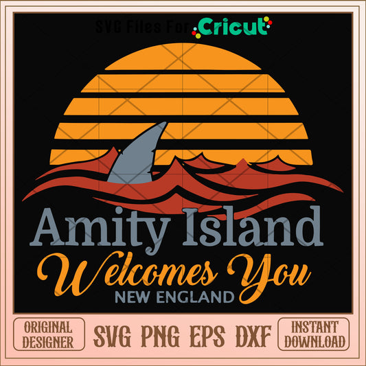 Amity island welcomes you new england svg, island svg, other svg