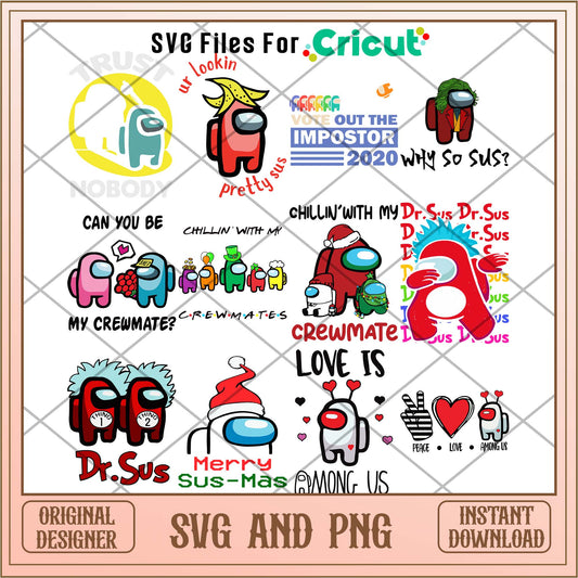 Among us Christmas svg bundle, Among us Game svg bundle - Svgfileforcricut