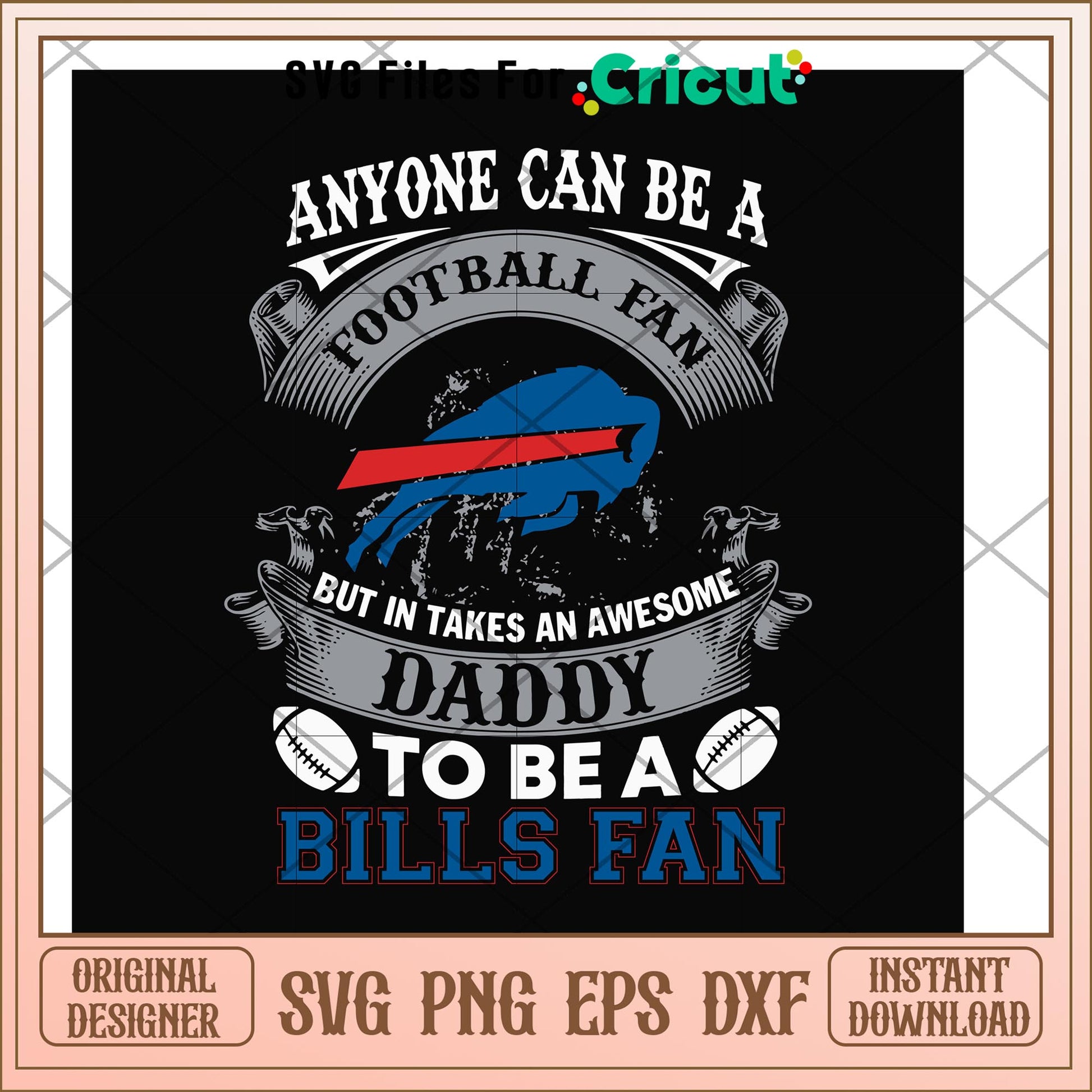 An awesome daddy to be a bills fan svg, bills svg, new nfl svg 