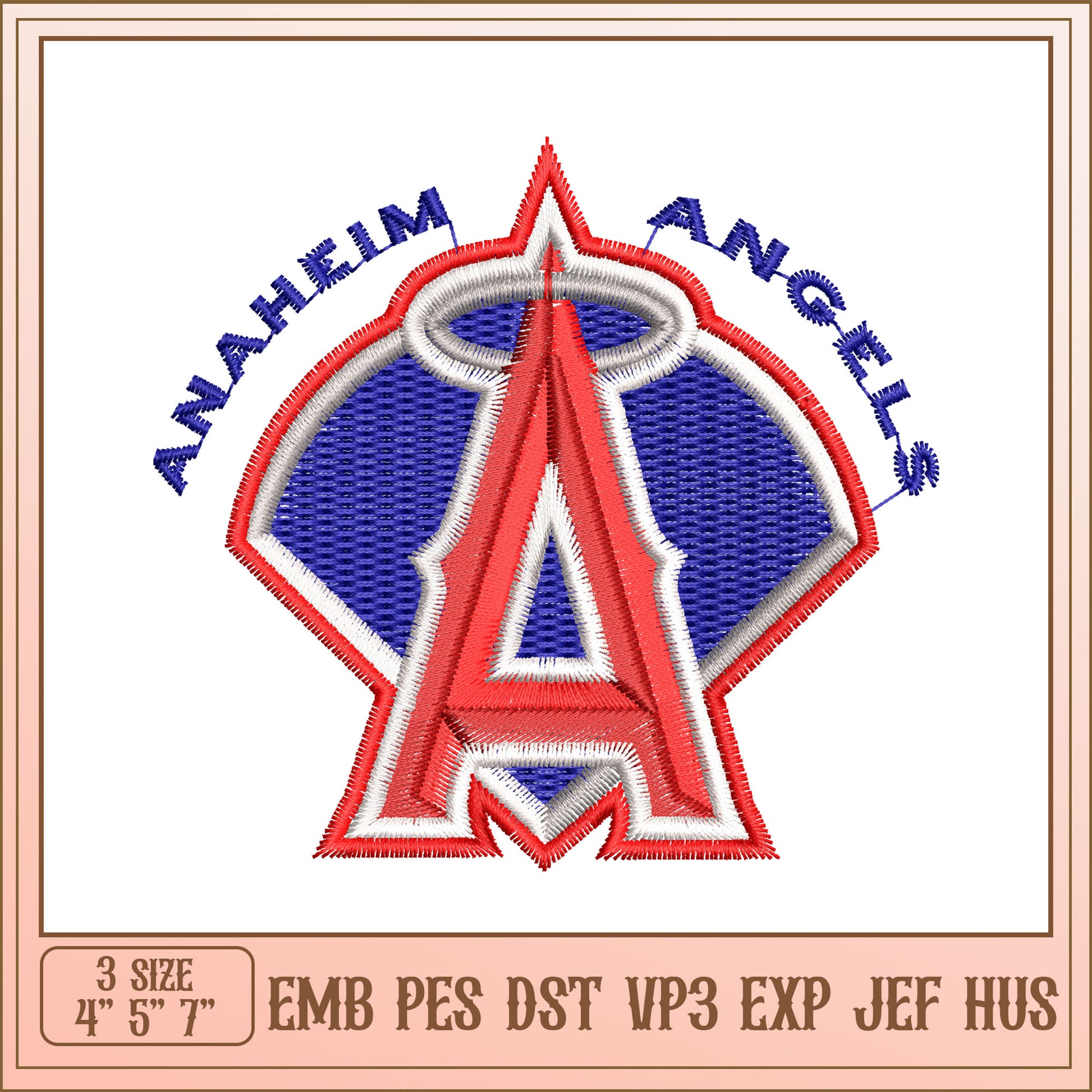 Anaheim Angels Embroidery Design