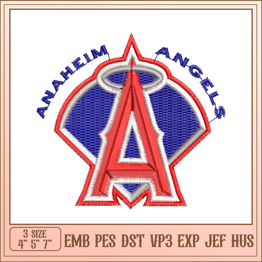 Anaheim Angels Embroidery Design