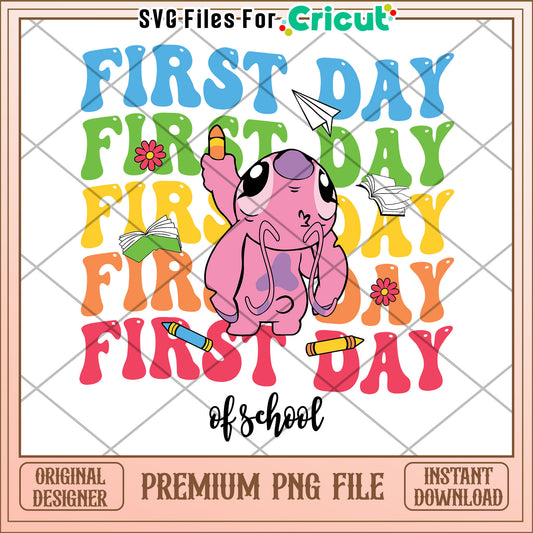 Angel first day of school png, making learning fun​ png, back to school​ png