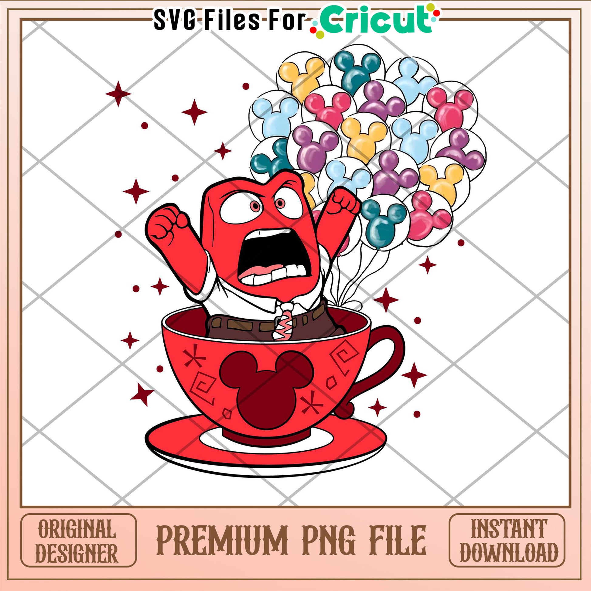 Anger Disney PNG Cricut File
