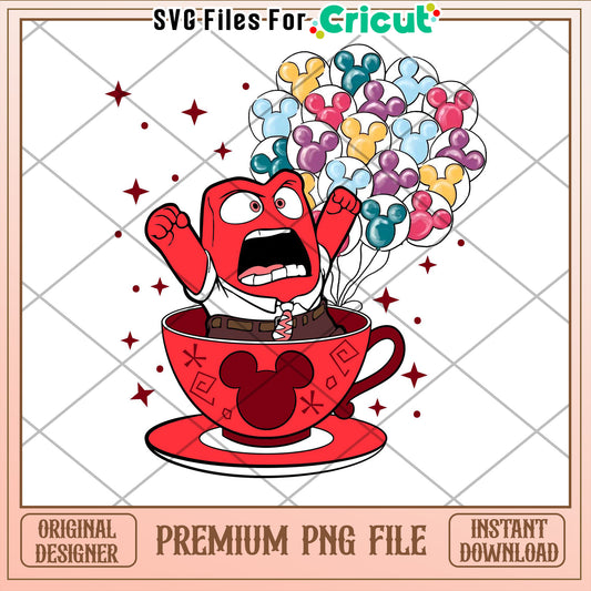 Anger Disney PNG Cricut File