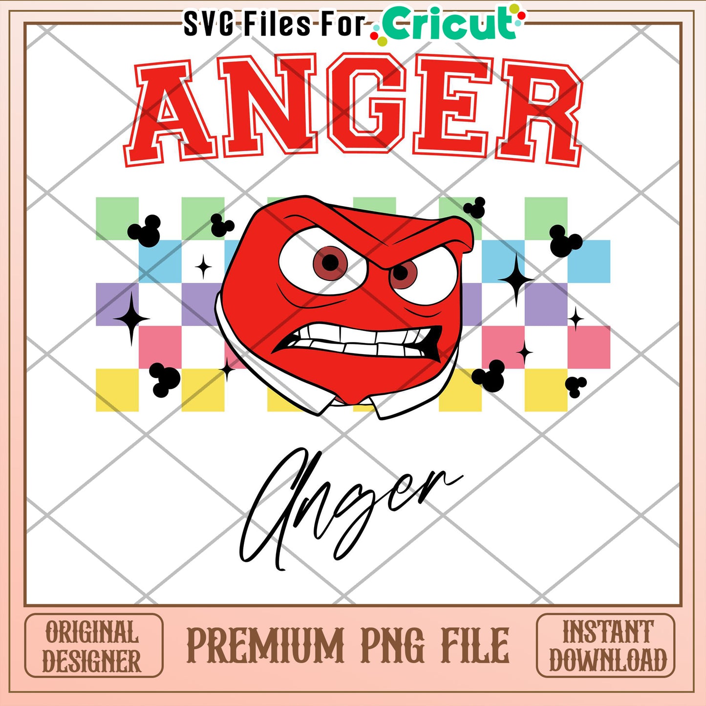 Anger PNG Cricut File Instant Download