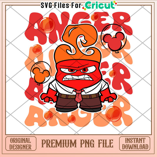 Anger PNG Disney Cricut File