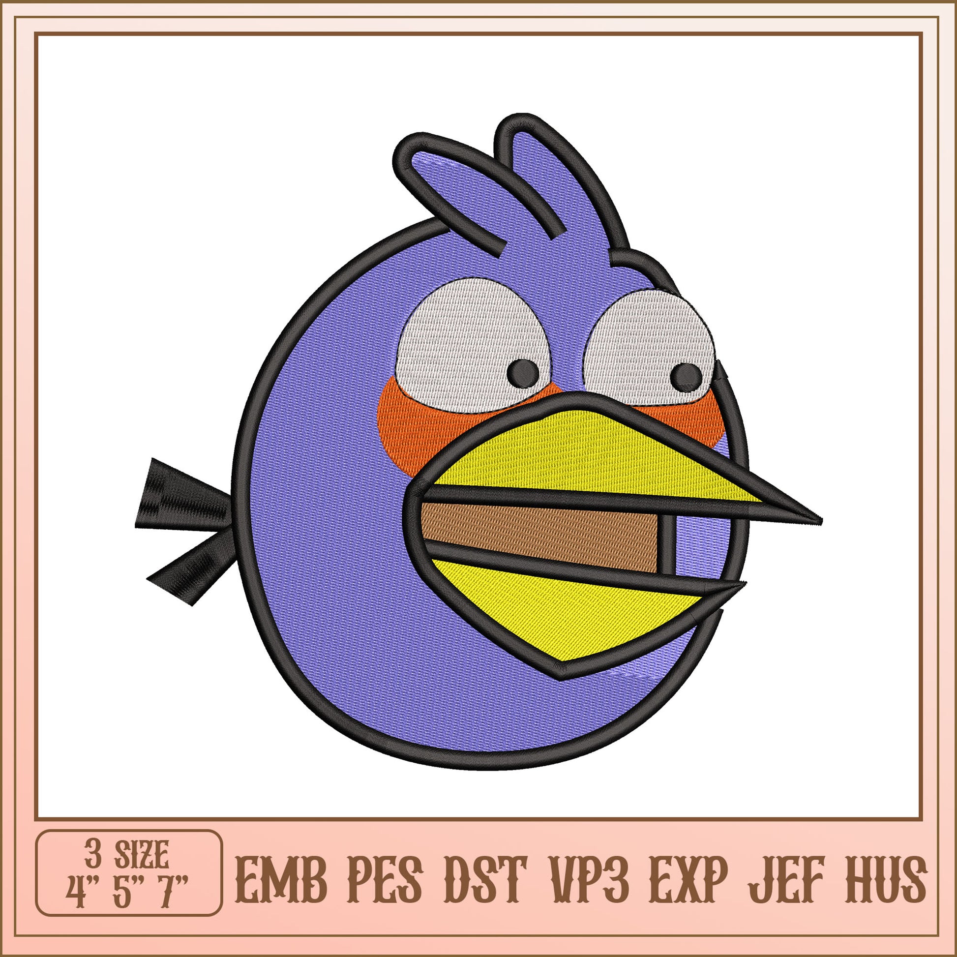 Angry Birds Embroidery Design