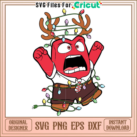 Angry Christmas Lights SVG PNG EPS DXF