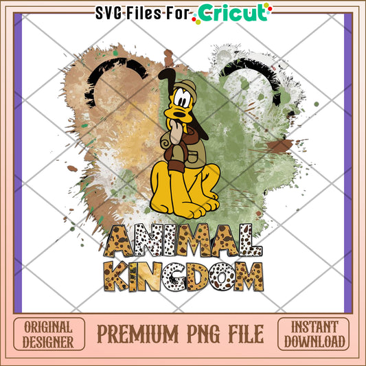 Animal Kingdom Design Featuring Playful Pluto PNG