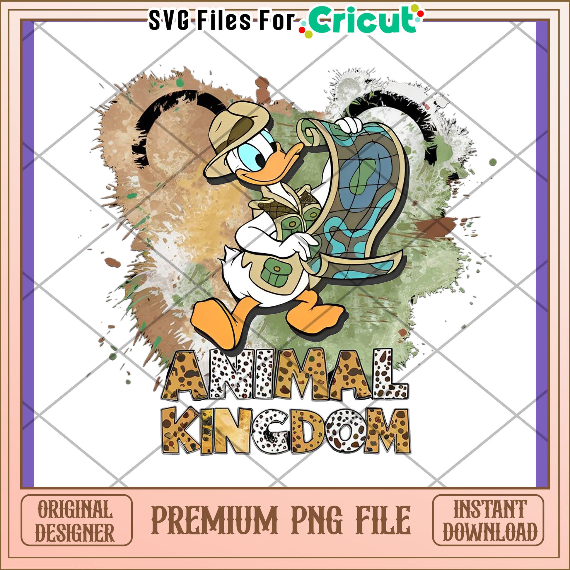Animal Kingdom Donald Duck PNG Design Downloadable Art
