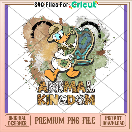 Animal Kingdom Donald Duck PNG Design Downloadable Art