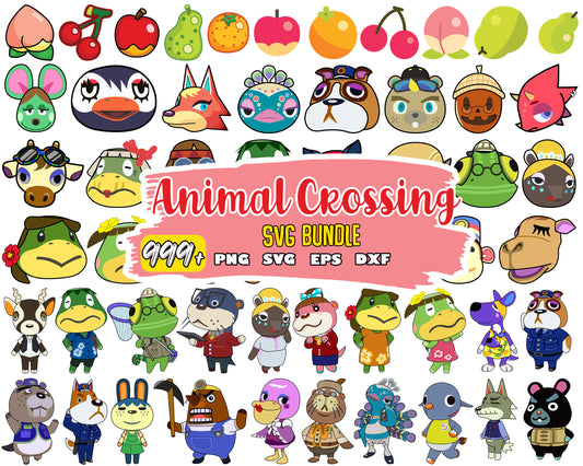 Animal crossing characters bundle svg, animal crossing cartoon svg