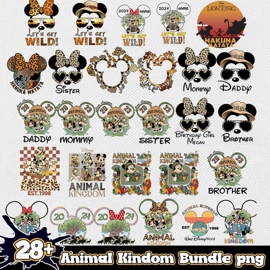 Mickey let's get wild bundle png, disney animal kingdom​ png