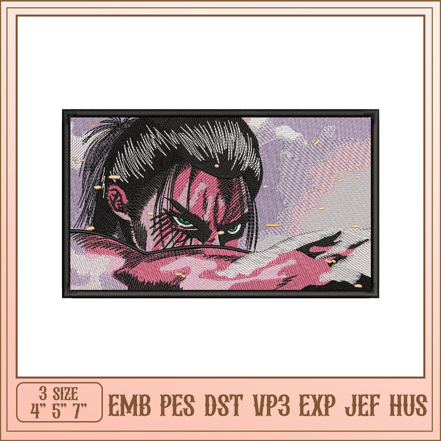 Anime Character Embroidery Design for All Machine Formats