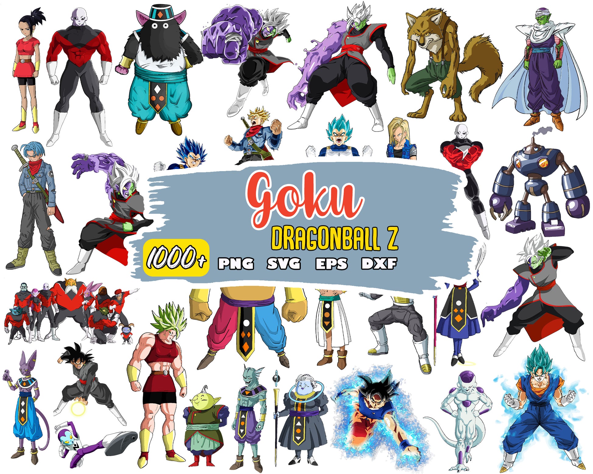 Dragon ball characters chibi bundle svg, dragon ball anime​​ svg