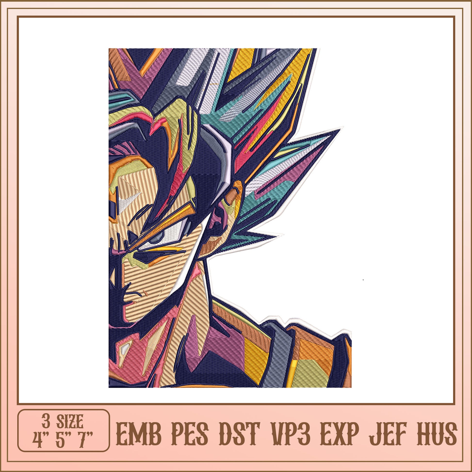 Anime Embroidery Design 3 Sizes