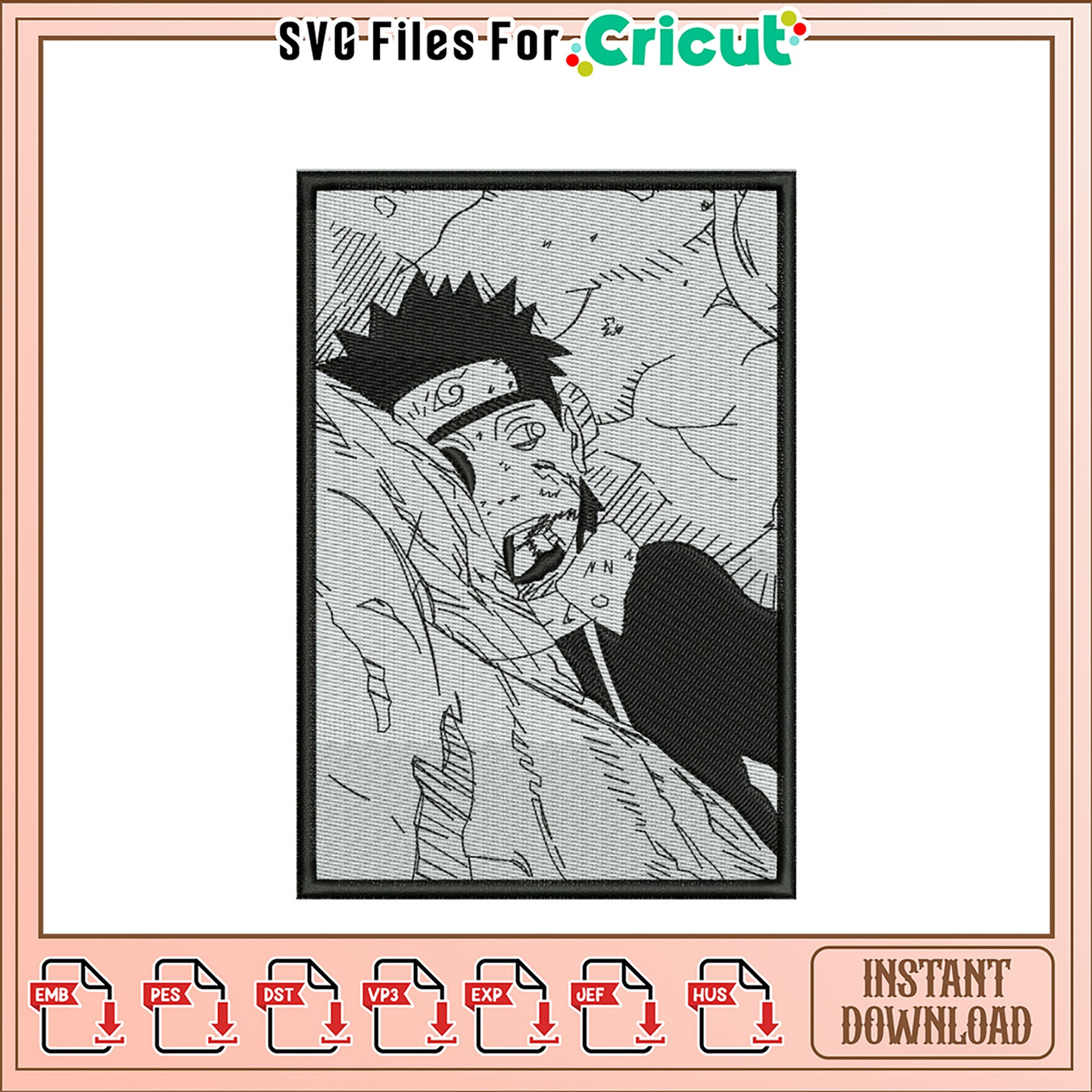 Anime Embroidery Design Instant Download Pattern File