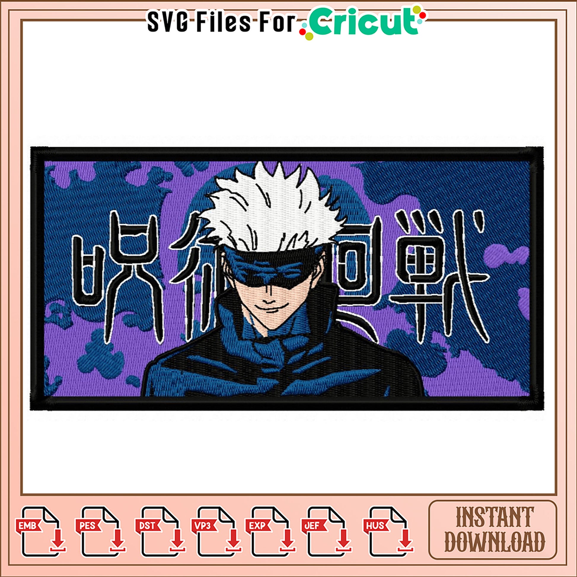 Anime Embroidery Design Instant Download for Crafting