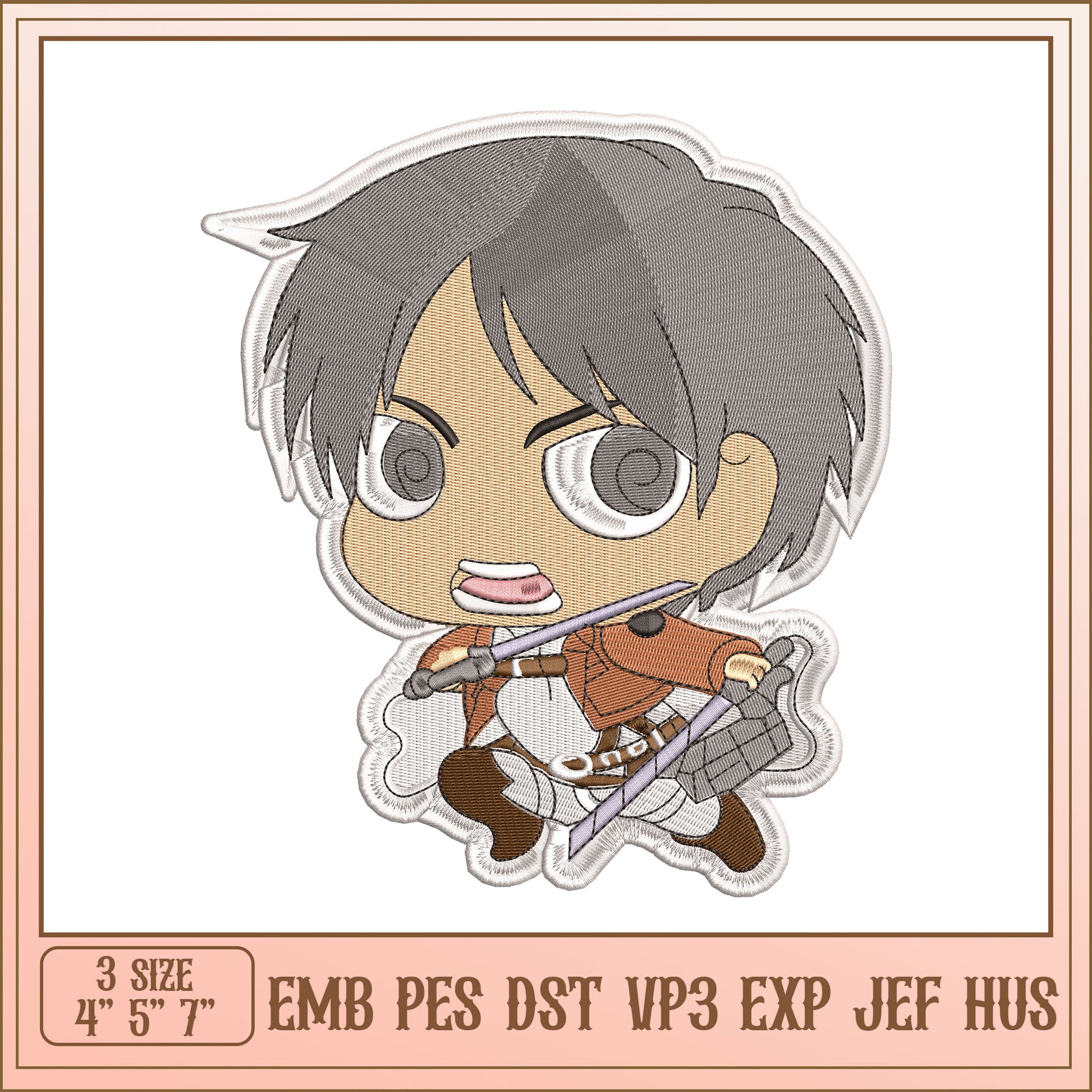 Anime Embroidery Design Patch