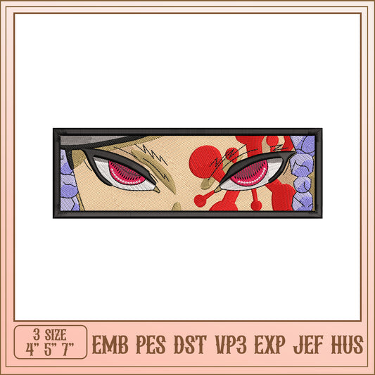 Anime Eyes Embroidery Design
