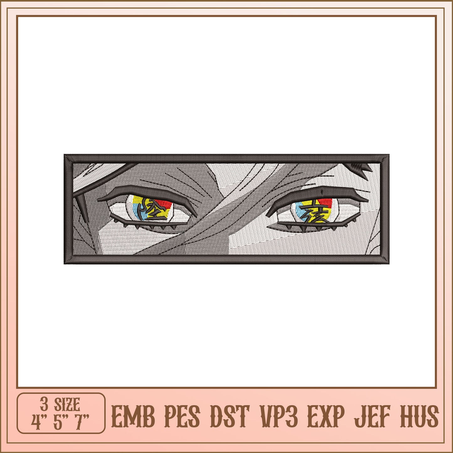 Anime Eyes Embroidery Design EMB PES DST VP3