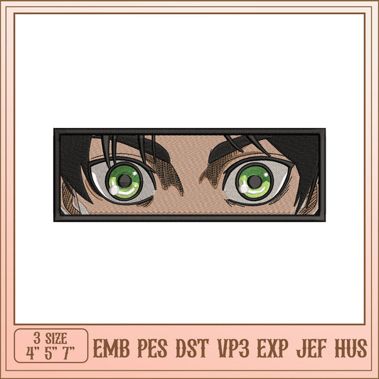 Anime Eyes Embroidery Design