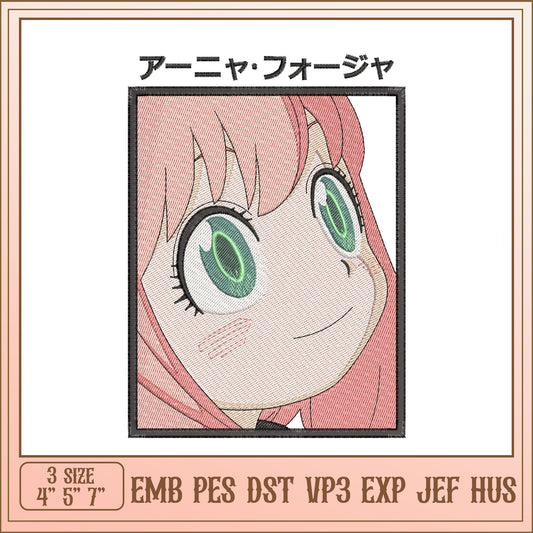 Anime Girl Embroidery Design EMB PES DST