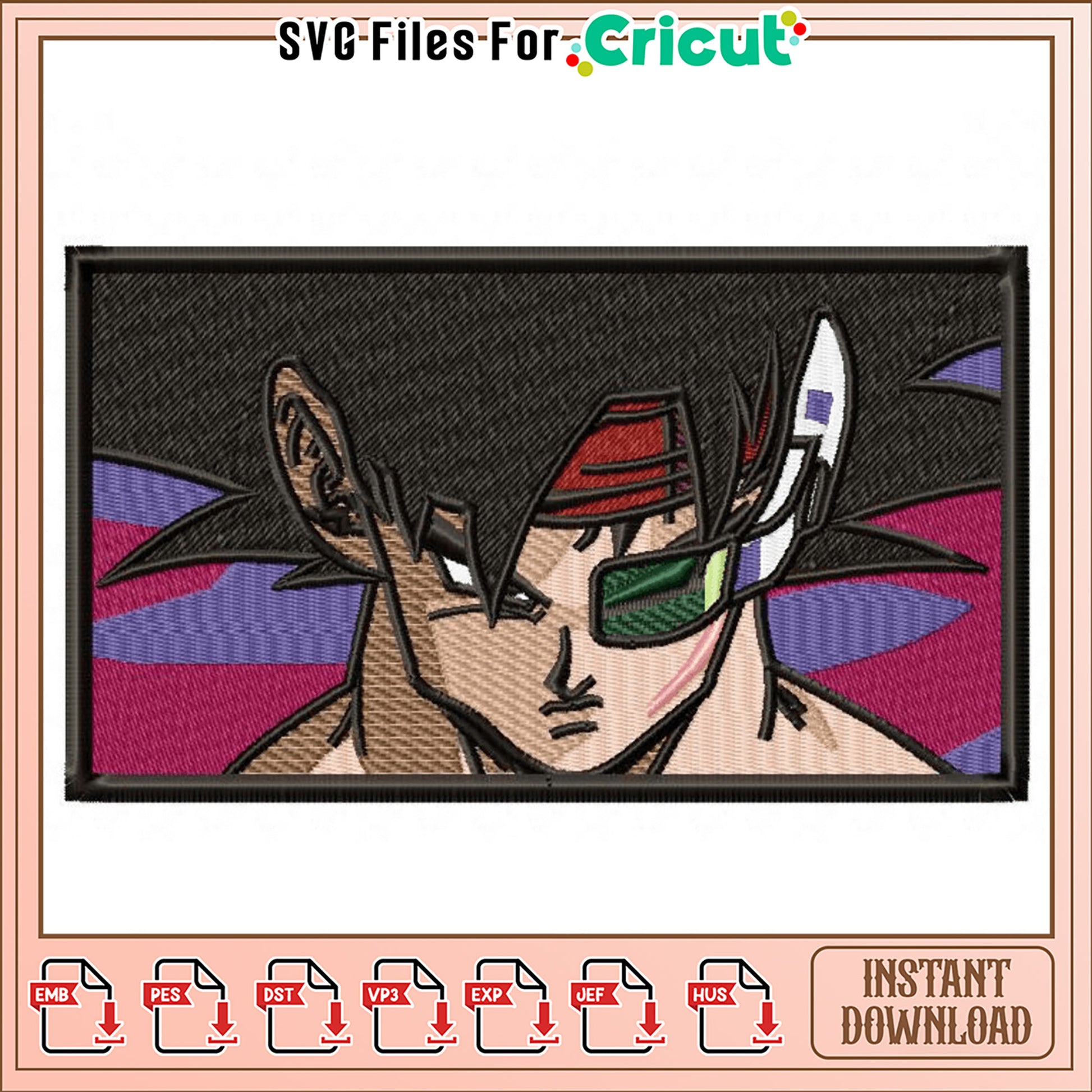 Anime Goku Embroidery Design Instant Download