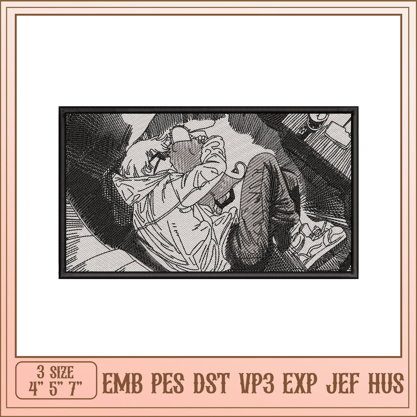 Anime Guy Embroidery Design