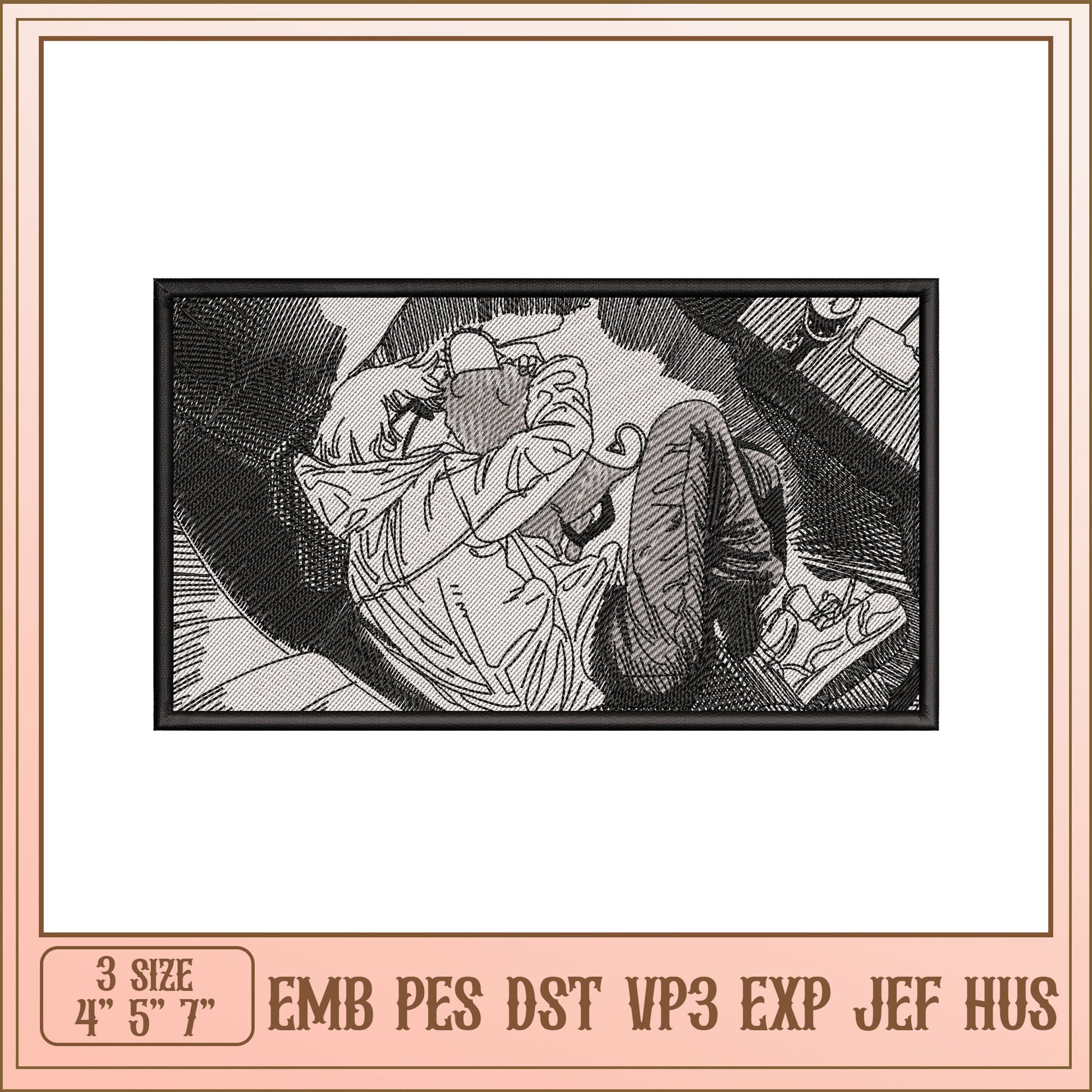 Anime Guy Embroidery Design