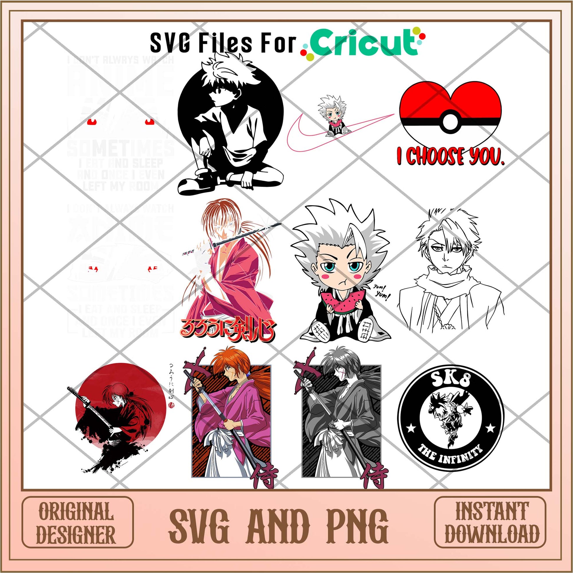 Anime Bleach characters svg bundle, Anime bundle - Svgfileforcricut