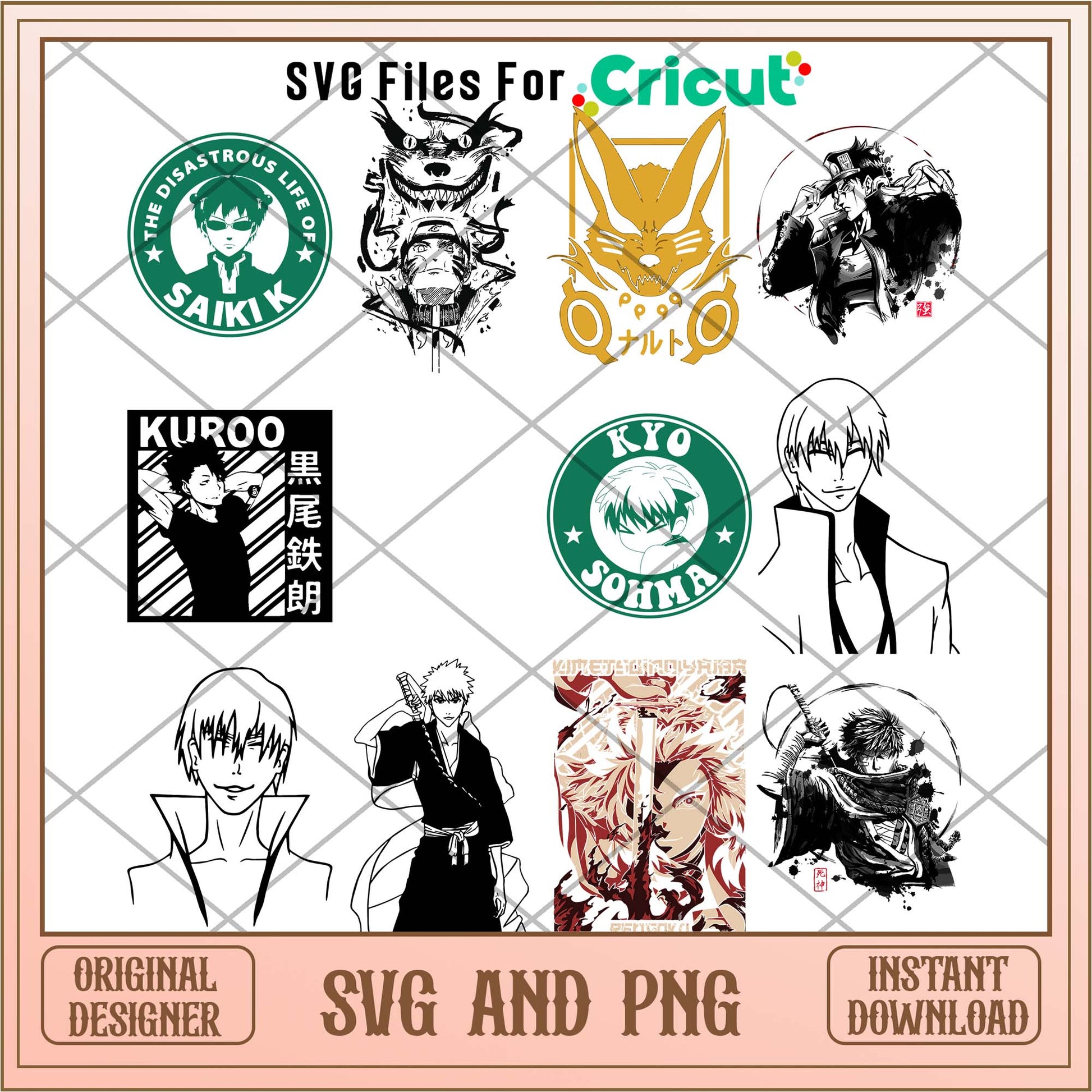 Anime Kurosaki Ichigo svg bundle, Anime bundle - Svgfileforcricut