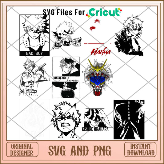 Anime Katsuki Bakugo svg bundle, Anime bundle - Svgfileforcricut