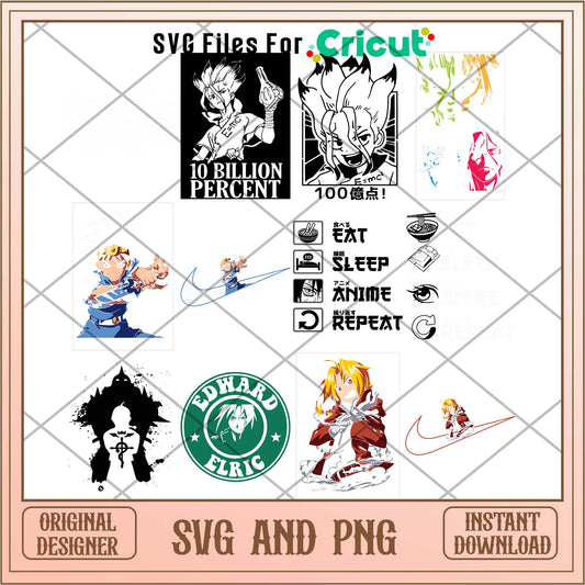 Anime Fullmetal Alchemist svg bundle, Anime bundle - Svgfileforcricut 