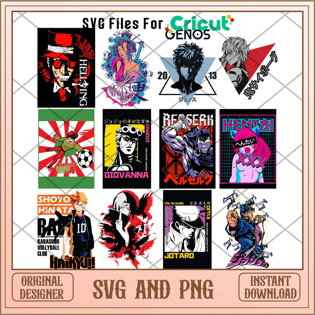 Anime cool characters svg bundle – svg files for cricut