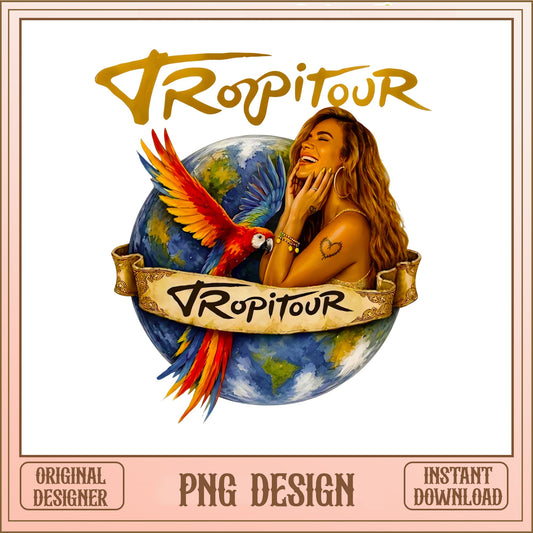Anitta Tropitour PNG, Concert Tour Shirt, Music Fan PNG