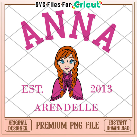Anna Arendelle PNG Cricut Design