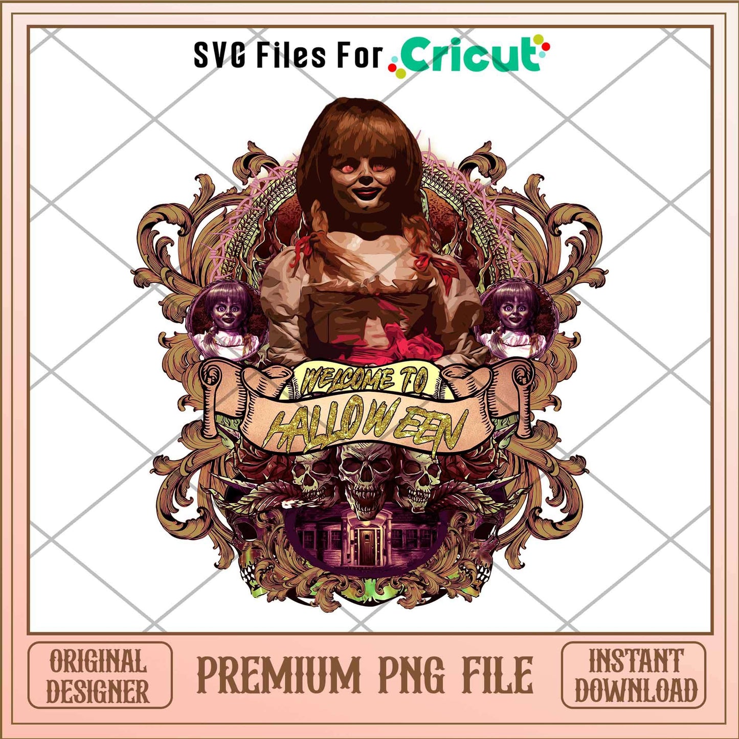 Annabelle Horror Movie Character Png, Horror characters png, Digital Download
