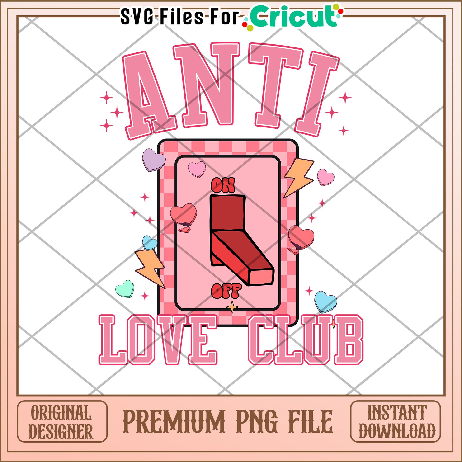 Anti Love Club PNG Design Cricut