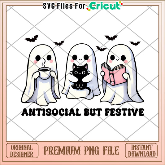 Antisocial but festive png,spooky fall  png, halloween candy png