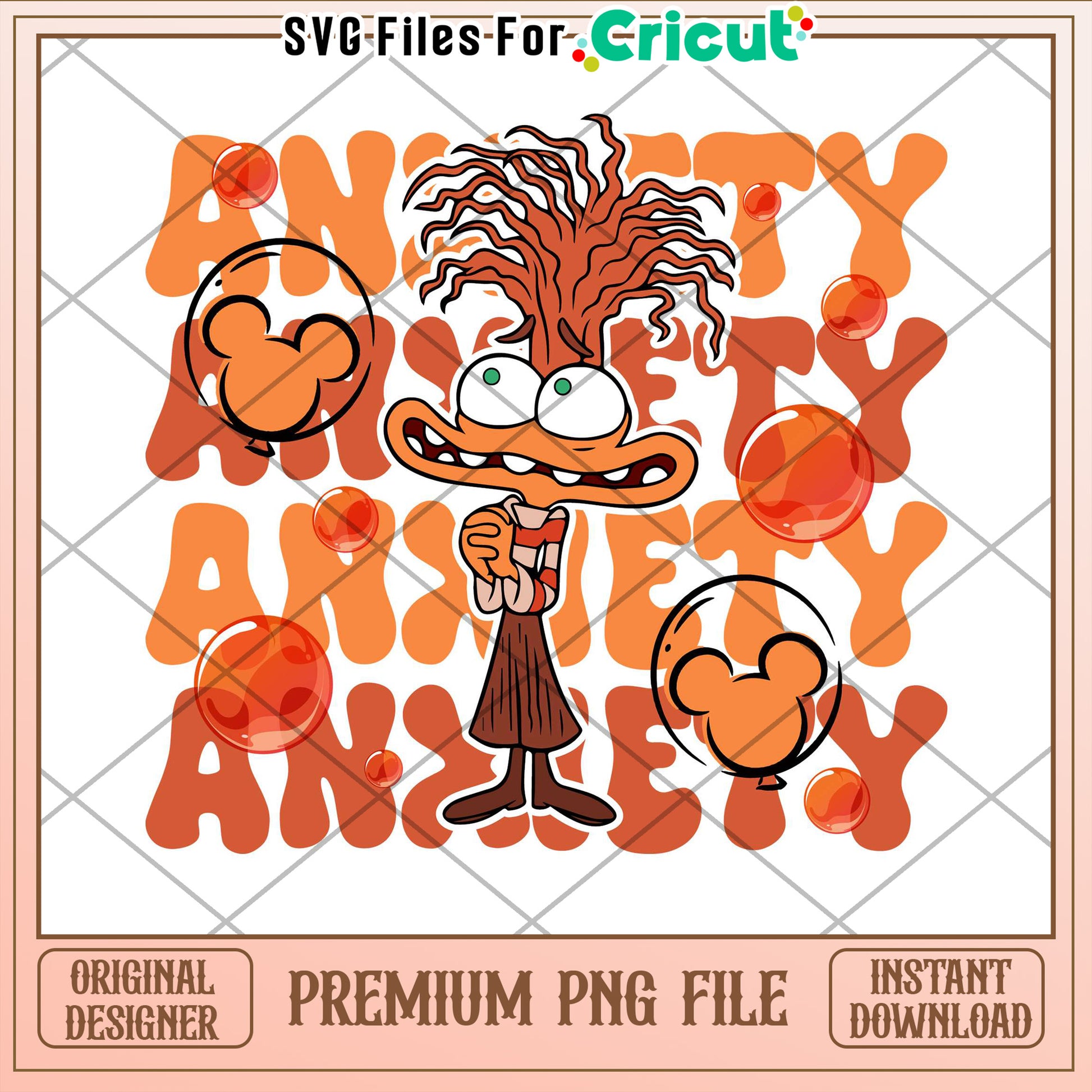 Anxiety PNG Sublimation Design