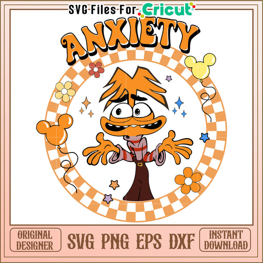 Anxiety SVG Design Instant Download