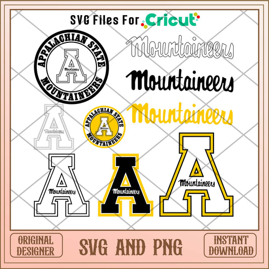 Appalachian State Mountaineers team sports svg bundle, Sport svg - Svgfileforcricut