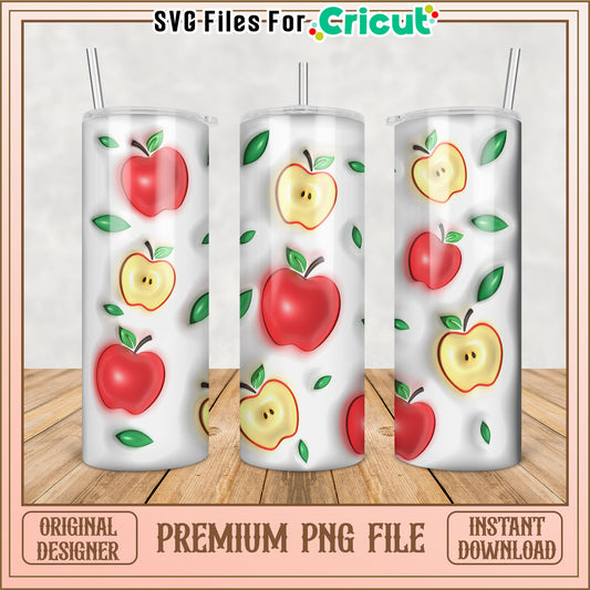 Apple Tumbler PNG Design Instant Download